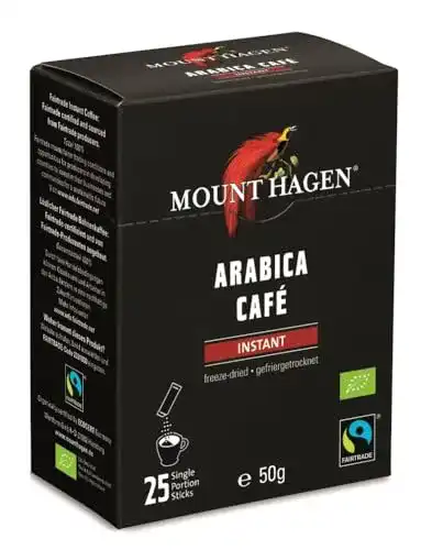 Kaffee-Sticks Mount Hagen Bio FT Naturland Instant Kaffee, 25x2g