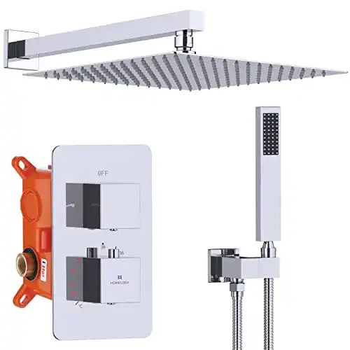 Homelody Duschsystem HOMELODY Regendusche mit Thermostat