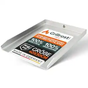 Plancha-Grillplatte Grillrost.com Das Original, Edelstahl 40 x 30cm