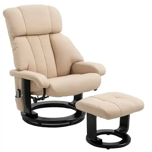 Relaxsessel mit Hocker HOMCOM Relaxliege mit Liegefunktion