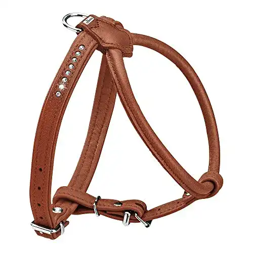 Hundegeschirr Leder HUNTER ROUND & SOFT LUXUS ELK PETIT