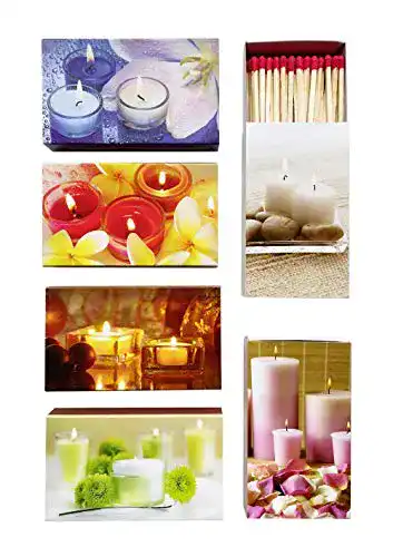 Streichhölzer itsisa Kerzen/Blumen Motiv (6er Set) Lange