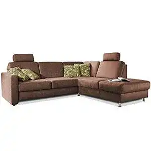 Cavadore-Sofa CAVADORE Ecksofa Clint / Sofaecke mit Ottomane