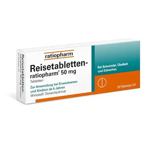 Reisetabletten Ratiopharm, 20 St