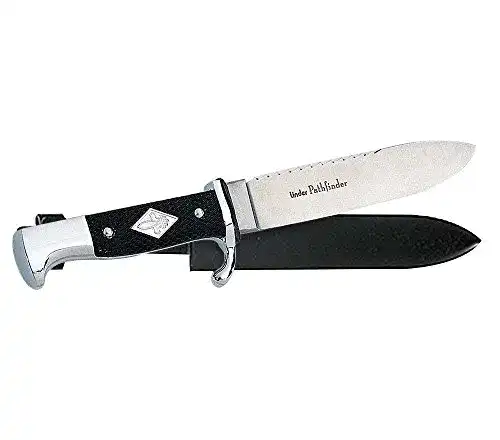 Linder-Messer LINDER Pfadfindermesser, schwarz-Silber, 20.5 cm