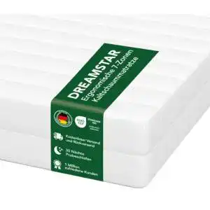 Matratze 90×190 DREAMSTAR Easy Flex | orthopädische 7-Zonen