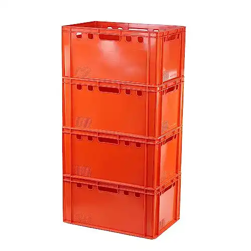 Fleischerkisten Logiplast 4 Stück E3 Kisten 60x40x30 in rot