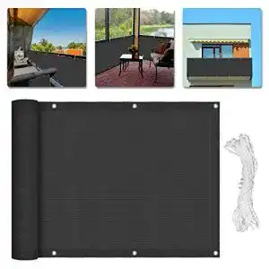 Balkon-Sichtschutz UISEBRT 90x600cm Sichtschutz Anthrazit