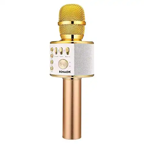 Karaoke-Mikrofon BONAOK Drahtlos Bluetooth, 3 in 1