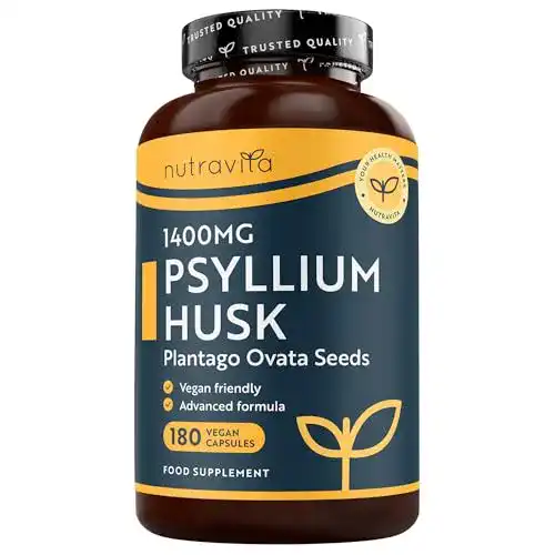 Flohsamenschalen-Kapseln Nutravita Flohsamenschalen 1400 mg