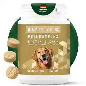 Biotin für Hunde NatiVivo BIOTIN + Zink Hund Biotin Komplex