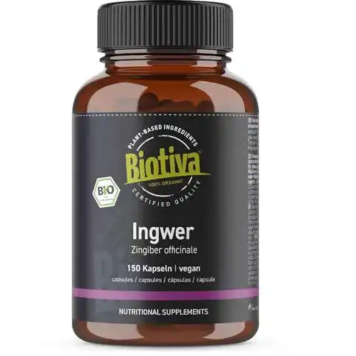 Ingwer-Kapseln Biotiva Ingwer Bio Kapseln 150 Stück