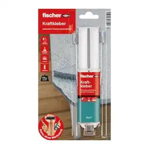 2-Komponenten-Kleber Fischer KRAFTKLEBER, 2-Komponenten-Klebstoff in Transparent