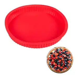 Obstkuchenform Relaxdays aus Silikon, für Quiche, Tarte