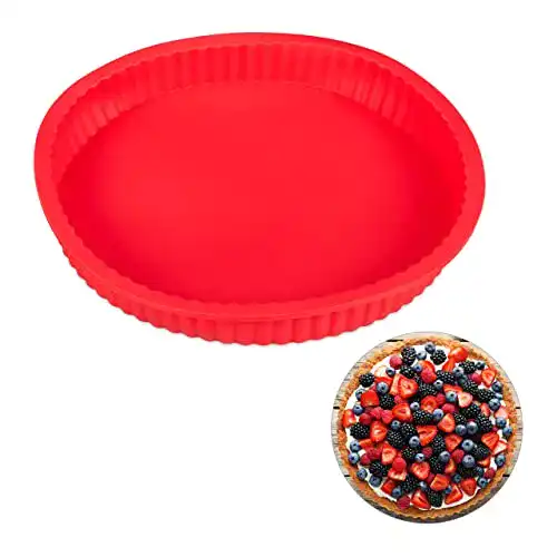 Obstkuchenform Relaxdays aus Silikon, für Quiche, Tarte