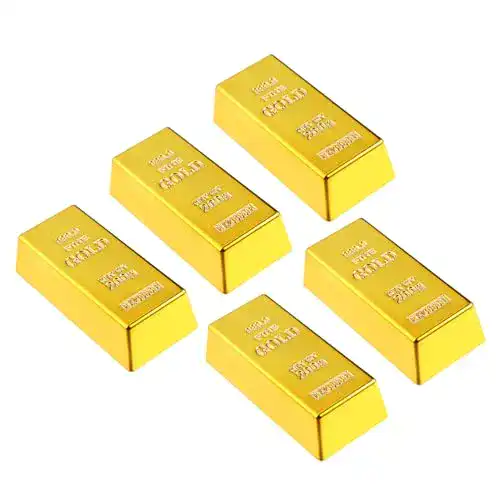 Fake-Goldbarren VALICLUD 5 Stück Goldbarren Ziegelbarren Replik Film