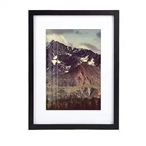 Bilderrahmen Joyshare 30x40cm, mit Passepartout Schwarz Holz