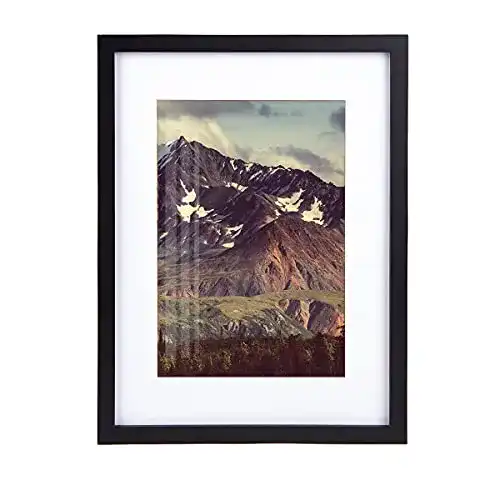 Bilderrahmen Joyshare 30x40cm, mit Passepartout Schwarz Holz