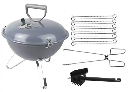 Mini-Kugelgrill Kalatex , Picknickgrill, inkl. Grill Zubehör-Set 14-tlg