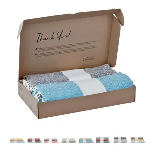 Hamamtuch Tadussi ® Strandtuch Saunahandtuch Fouta 100×200 [2er Set]