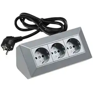 Ecksteckdose ChiliTec Steckdosenblock 3 Steckdosen mit 1,5m Kabel