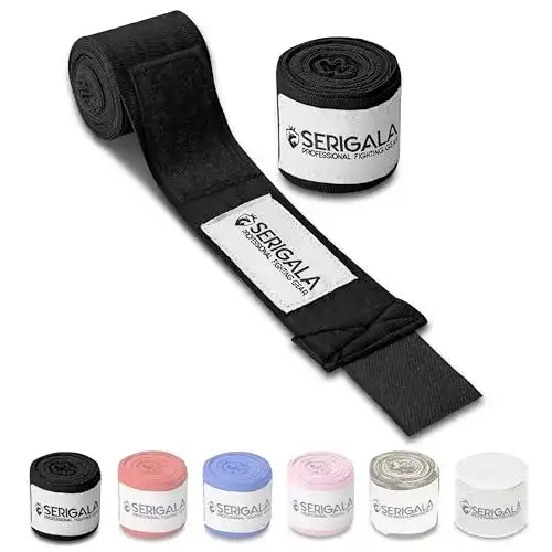 Boxbandagen Serigala 4,5m mit Daumenschlaufe – Halb elastisch