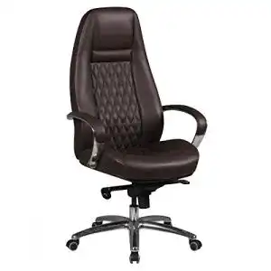 Bürostuhl Echtleder AMSTYLE Bürostuhl Austin Echt-Leder Braun