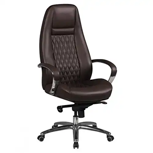 Bürostuhl Echtleder AMSTYLE Bürostuhl Austin Echt-Leder Braun