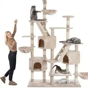 Kratzbaum deckenhoch Happypet ® höhenverstellbar 230-260cm