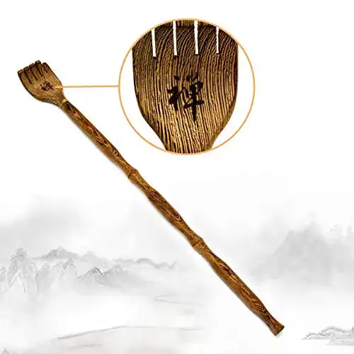 Rückenkratzer Akunsz Holz Kratzhand für Rücken ca. 43 cm