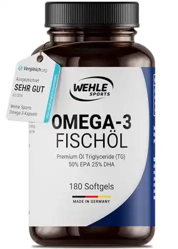 Die beste Omega-3 Wehle Sports Omega 3 Kapseln hochdosiert, 180 Kaps. 2026 Test Bestseller Omega-3 Wehle Sports Omega 3 Kapseln hochdosiert, 180 Kaps.