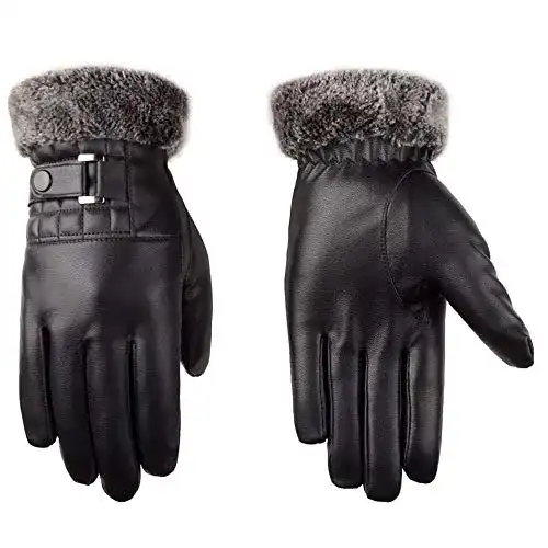 Motorradhandschuhe TONSEE Rock schwarz kurze Sport Leder