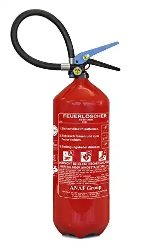 Fettbrandlöscher ninux Feuerlöscher ABF 6 kg (6 l) mit Halterung