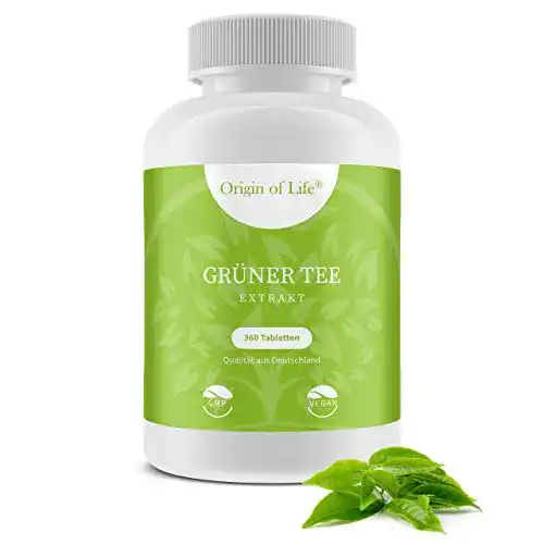 Grüner-Tee-Kapseln Origin of Life Grüner Tee Extrakt, 360 Tabl.