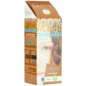 Pflanzenhaarfarbe Sante Naturkosmetik Pulver Nussbraun