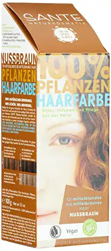 Pflanzenhaarfarbe Sante Naturkosmetik Pulver Nussbraun