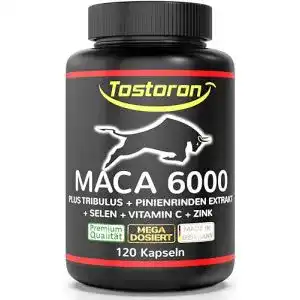 Testosteron-Booster Tostoron MACA 6000 hochdosiert, 120 Kaps.