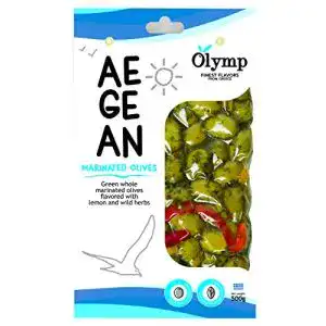 Grüne Oliven Olymp Griechische Oliven mariniert – 500gr