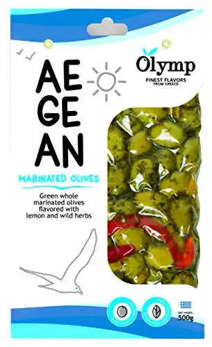 Grüne Oliven Olymp Griechische Oliven mariniert – 500gr