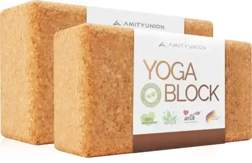 Yogablock Kork AMITYUNION Yoga Block 2er Set Kork EXTRA Yoga