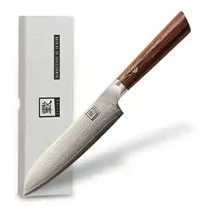 Zayiko-Messer zayiko Damastmesser kleines Santokumesser