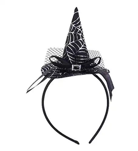Hexenhut EROSPA ® Haarreif Spinnennetz Schwarz/Silber