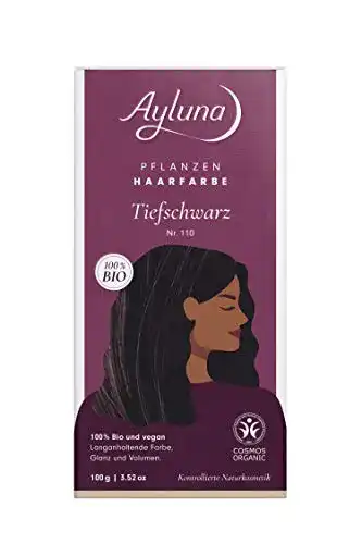 Henna-Haarfarbe Ayluna Pflanzenhaarfarbe 110 Tiefschwarz