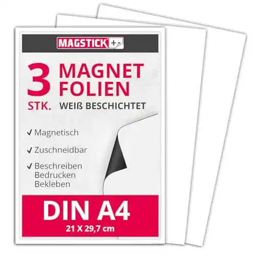 Magnetfolie Magstick 3er Set Magnet-Folie in DIN A4