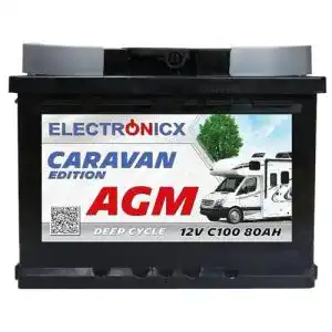 AGM-Batterie 80Ah Electronicx AGM Batterie 12v Caravan Edition
