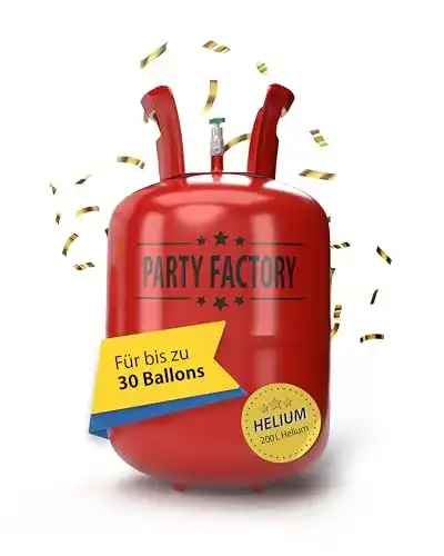 Ballongas Party Factory Helium für 30 Luftballons Heliumgas