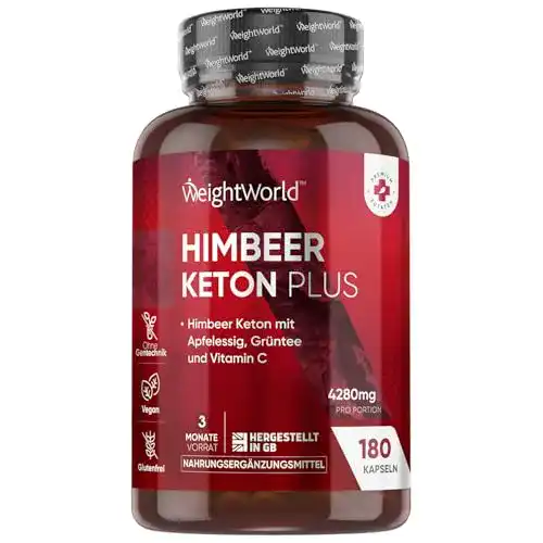 Himbeer-Ketone WeightWorld Himbeer Ketone – 180 Kapseln