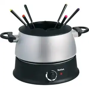 Fondue Tefal EF 3000.10, 1,200 Watt, mit sechs Gabeln, silber