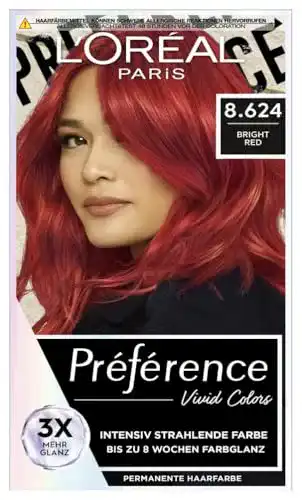 Rote Haarfarbe L’Oréal Paris Intensive dauerhafte Haarfarbe