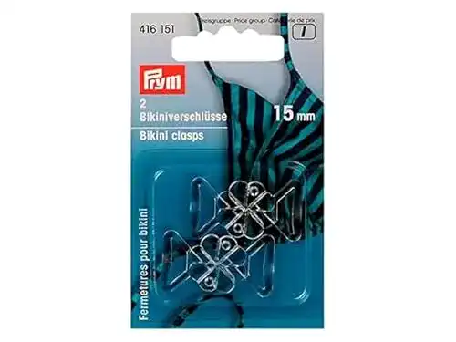 Bikiniverschluss Prym Bikiniverschluß Blume 2 Stück 15 mm klar